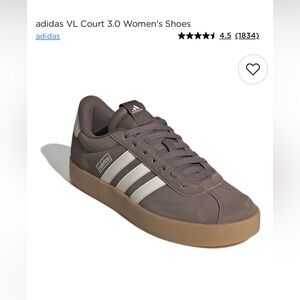 Adidas VL Court 3.0 Womens Brown and White Sneakers